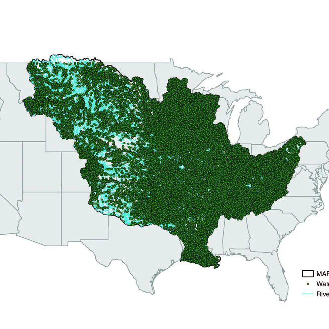 Harmonized nitrogen and phosphorus concentrations in the Mississippi/Atchafalaya River Basin from 1980 to 2018